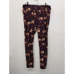 LuLaRoe Women's Leggings One Size Tall & Cury Floral (C4)